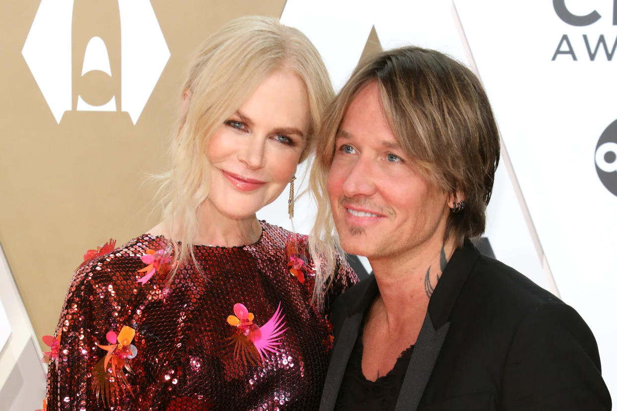 NASHVILLE, TENNESSEE - NOVEMBER 13: (FOR EDITORIAL USE ONLY)  Nicole Kidman and Keith Urban attend the 53nd annual CMA Awards at Bridgestone Arena on November 13, 2019 in Nashville, Tennessee. (Photo by Taylor Hill/Getty Images)