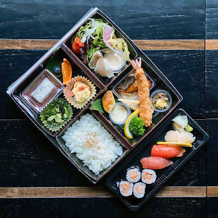 Restaurant n-naka's bento box with sushi. (Courtesy n-naka)