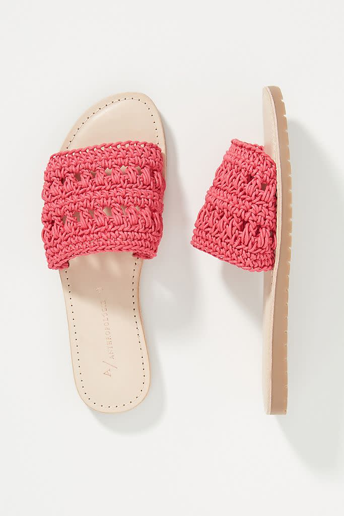 Pia Crocheted Slide Sandals. Image via Anthropologie.
