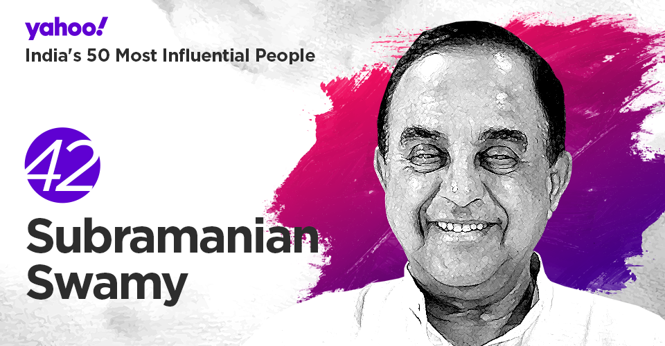 <strong>42. Subramanian Swamy</strong> (born September 15, 1939) is an Indian politician, economist and statistician who serves as a nominated Member of Parliament in Rajya Sabha.