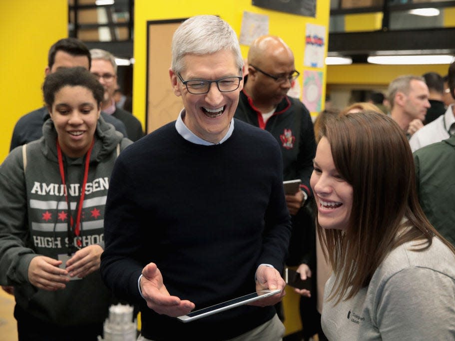 Tim Cook laugh