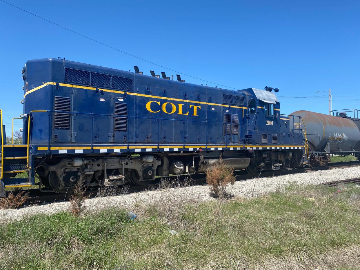 Columbia Terminal Railroad locomotive on April 9 in Columbia.