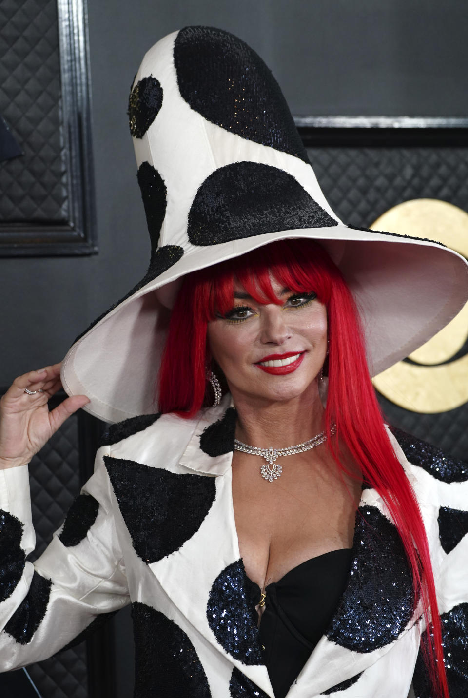 Shania Twain arrives at the 65th annual Grammy Awards on Sunday, Feb. 5, 2023, in Los Angeles. (Photo by Jordan Strauss/Invision/AP)