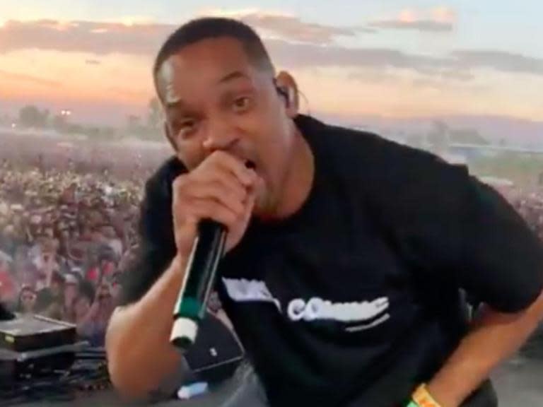 Will Smith joins Jaden on stage in surprise Coachella festival performance