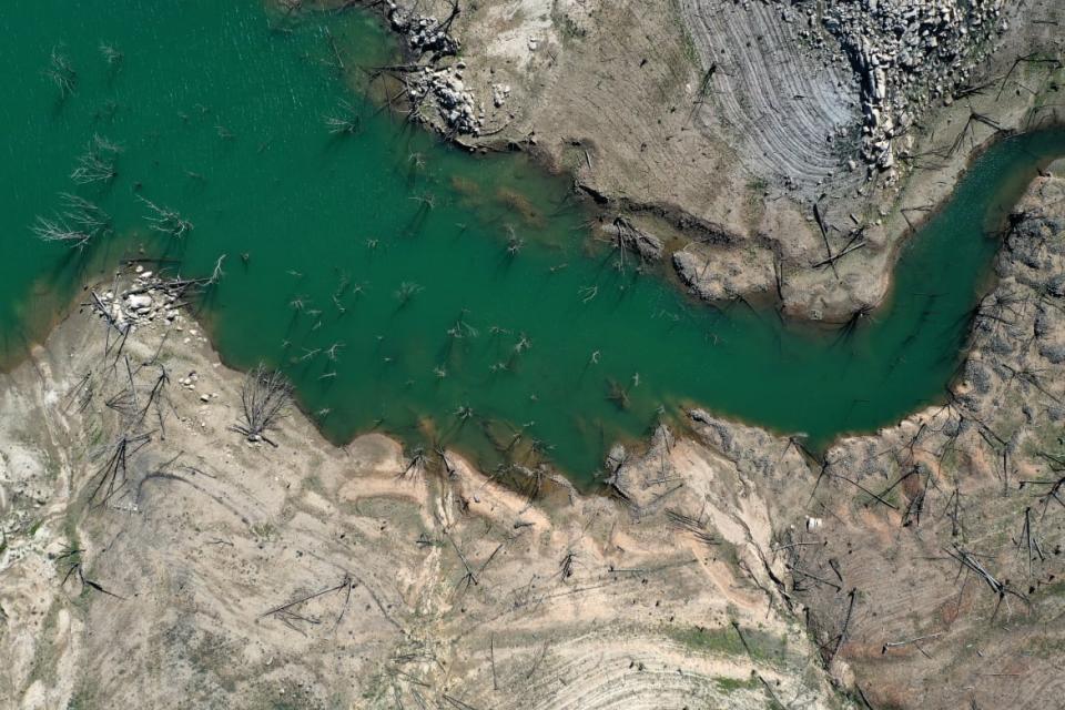 <div class="inline-image__caption"><p>Low water levels are visible at Lake Oroville on April 27, 2021 in Oroville, California. </p></div> <div class="inline-image__credit">Justin Sullivan/Getty</div>