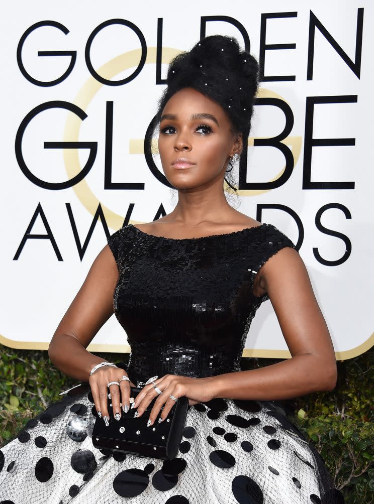 Janelle Monáe attends the 74th Golden Globe Awards. (Photo: Getty Images)