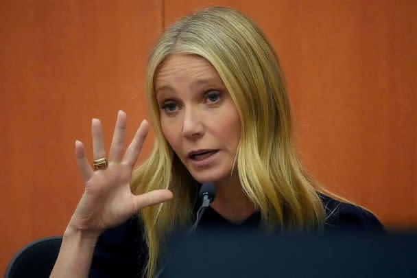 PHOTO: FILE - Gwyneth Paltrow testifies during her trial, March 24, 2023, in Park City, Utah. (Pool/Getty Images, FILE)