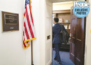 <p>Frost enters his D.C. team's headquarters in the Longworth House Office Building, just across the street from the Capitol. For a freshman, he scored a pretty sweet deal: it's a corner office, meaning there are windows all around; it's newly refurbished, meaning the curtains and carpets won't aggravate his allergies; and it shares a hallway with former House Speaker <a href="https://people.com/politics/nancy-pelosi-house-speaker-legacy/" rel="nofollow noopener" target="_blank" data-ylk="slk:Nancy Pelosi;elm:context_link;itc:0;sec:content-canvas" class="link ">Nancy Pelosi</a>.</p>