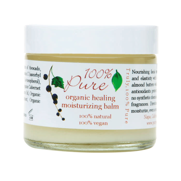 An all-natural moisturizing balm, this one is loaded with avocado, Shea, and almond butters to fight dry skin. 100% Pure Intensive Healing Moisture Balm ($25)