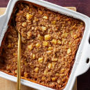 <p>This dreamy vegan baked oatmeal is full of tropical flavors from coconut and pineapple, and it couldn't be easier to make. It's a satisfying family breakfast but also feels special enough for a Sunday brunch with company.</p> <p> <a href="https://www.eatingwell.com/recipe/278658/vegan-pineapple-coconut-baked-oatmeal/" rel="nofollow noopener" target="_blank" data-ylk="slk:View Recipe;elm:context_link;itc:0;sec:content-canvas" class="link ">View Recipe</a></p>