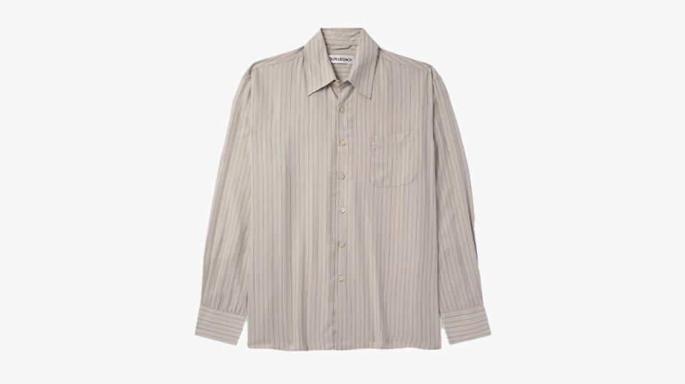 Our Legacy Above Oversized Striped TENCEL™ Lyocell Shirt