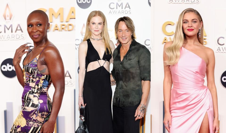 Cynthia Erivo, Nicole Kidman, Keith Urban, Kelsea Ballerini, CMA Awards, Red Carpet, Photos,