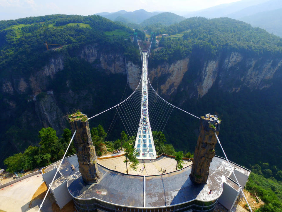 Zhangjiajie Grand Canyon’s Glass-bottom Bridge Opens To Tourists