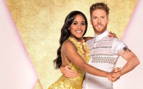 Alex Scott with her partner Neil Jones