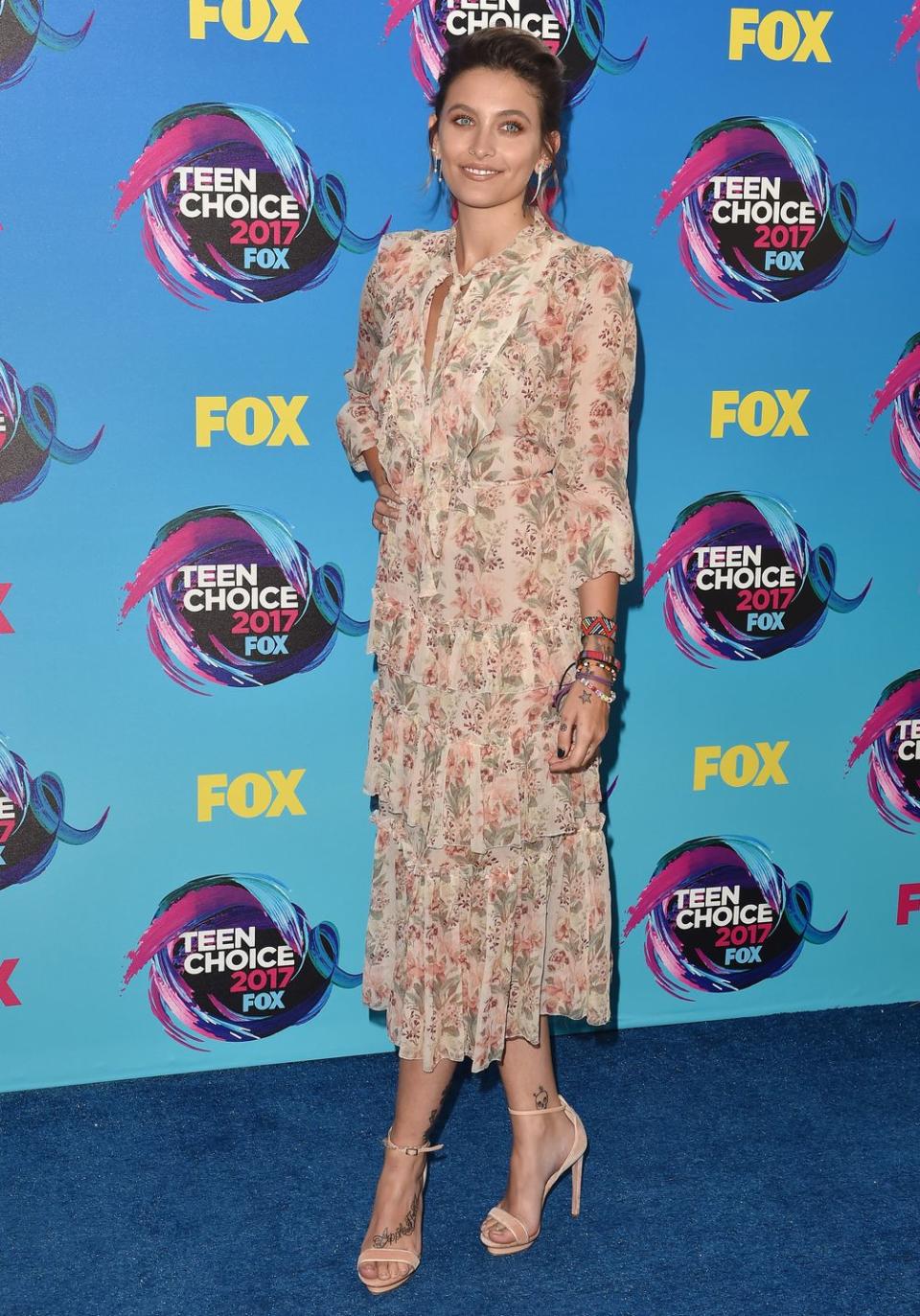 paris Jackson wore a Zimmerman dress to the 2017 Teen Choice Awards