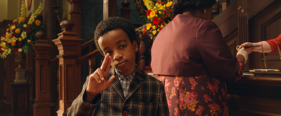 A boy (Jahzir Kadeem Bruno) is sent off to live with his grandmother, Agatha (Octavia Spencer), following the untimely death of his parentsWarner Bros