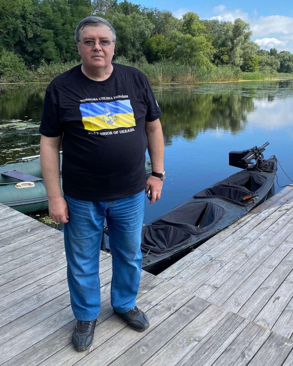 PHOTO: Serhiy Ostashenko, CEO of the Adamant Verf company, which produces the Poloz-M16 combat kayak. (Courtesy of Adamant Verf)