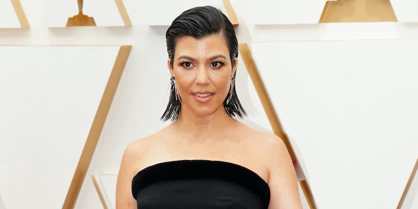 kourtney kardashian tries out naked dress trend in her own way