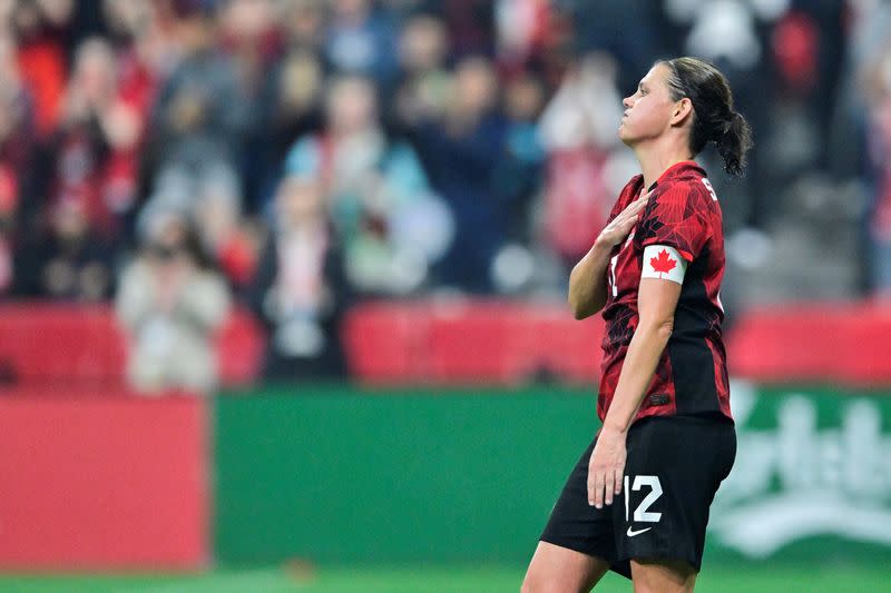 Canada’s captain Christine Sinclair plays her final international game in Vancouver