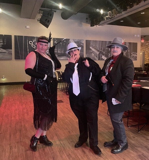 Guests at the murder mystery dinners at Backstage come in costume as their assigned characters for the themed whodunits.