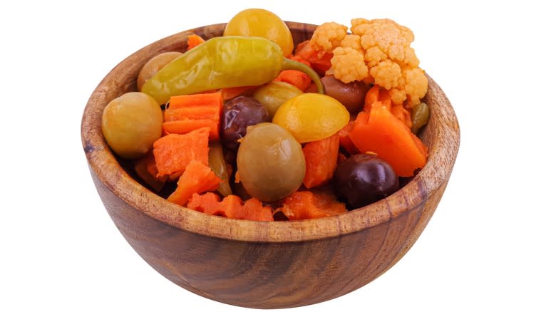 Middle Eastern pickles bowl 