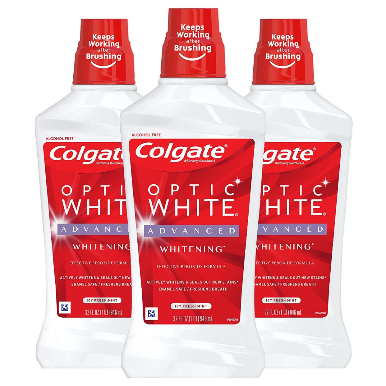 Colgate Optic White Advanced Whitening Mouthwash; best whitening mouthwash