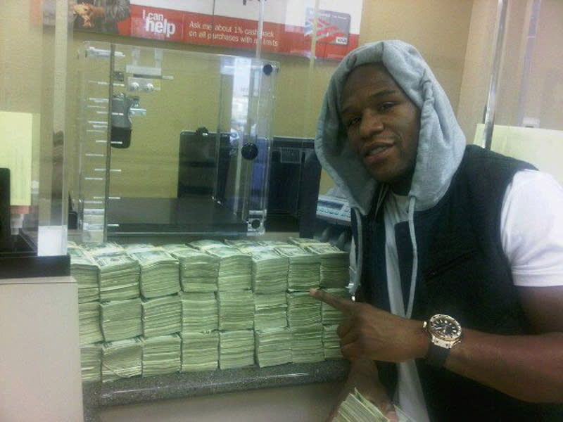 floyd mayweather deposit cash