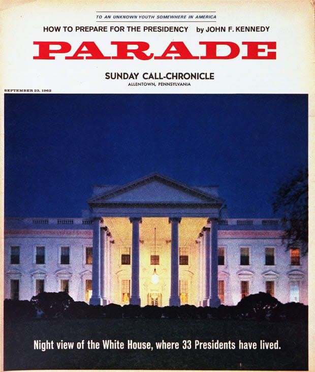 <p>A stunning picture of the White House graces the cover of the Sept. 23, 1962 issue that featured a message written by JFK. </p>