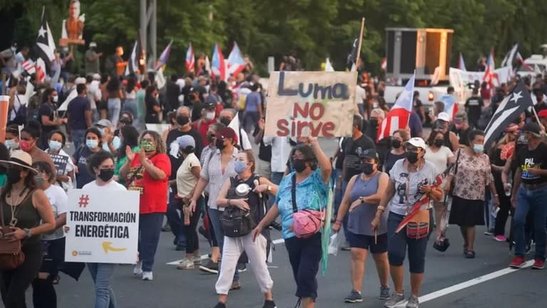 Una manifestación contra LUMA Energy