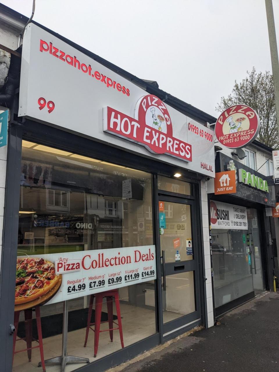 Watford Observer: Pizza Hot Express in Vicarage Road.