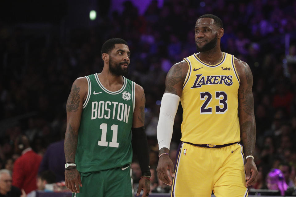 LeBron James knows he's the only legitimate bargaining chip the Lakers have in recruiting free agents to a franchise in turmoil. (AP)