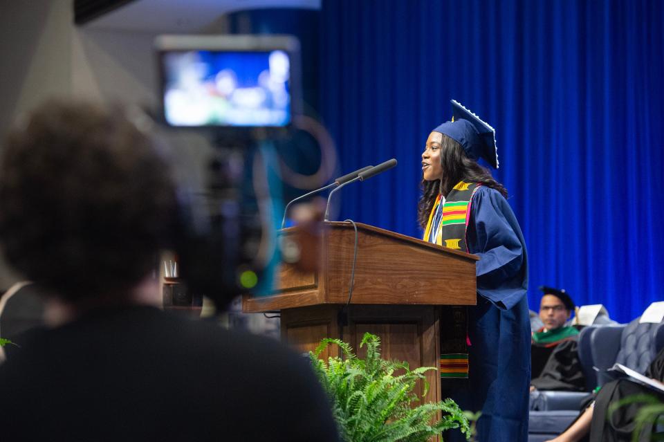 Jackson State University celebrates commencement at the Lee E. Williams Athletics and Assembly Center on the Jackson campus on Saturday, May 4, 2024.