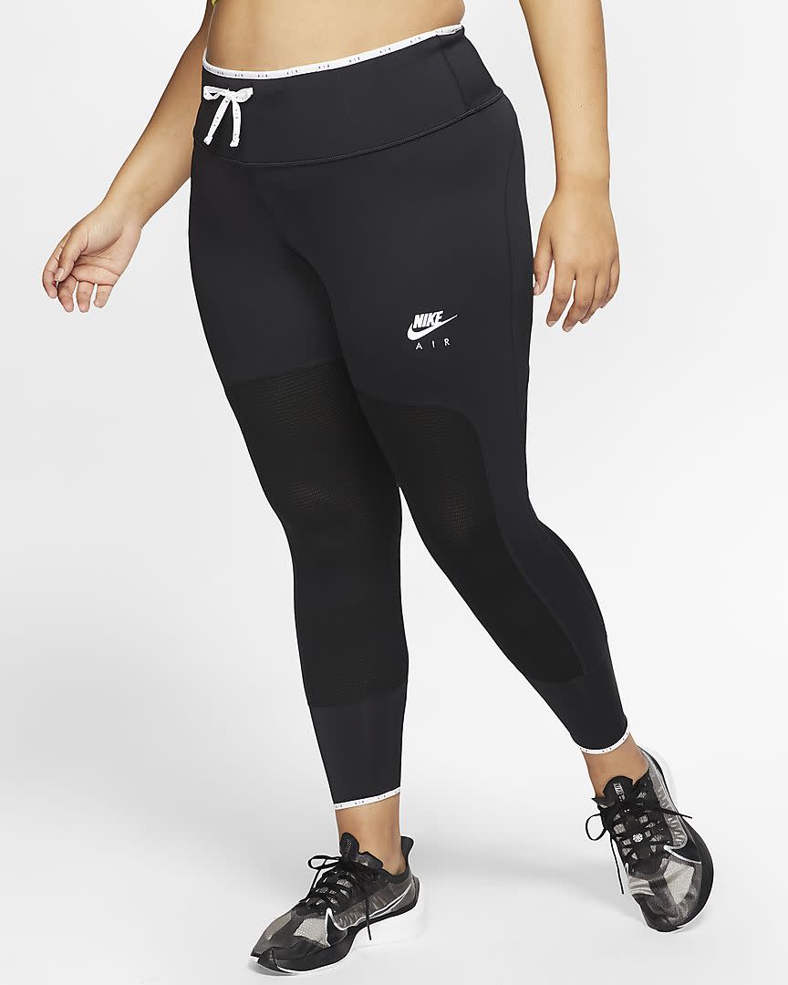 Women's 7/8 Running Leggings (Plus Size). Image via Nike.