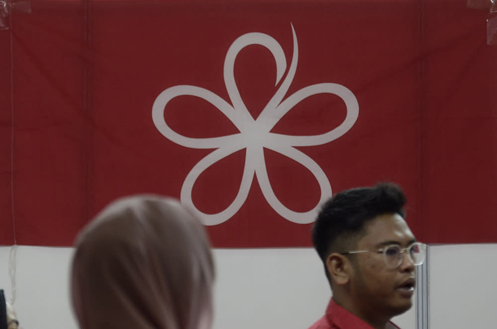 The logo of Parti Pribumi Bersatu Malaysia (PPBM) is seen in this file picture taken December 29, 2018. — Picture by Miera Zulyana