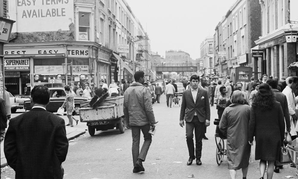 Shoppers on Portobello Road, London, in 1967