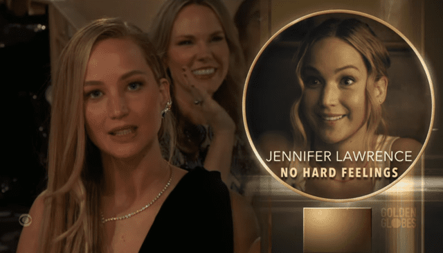 Jennifer Lawrence at the Golden Globes