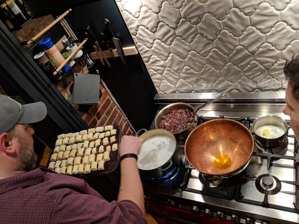 GNOCCHI AT HOME Water (Courtesy of Dana McMahan)