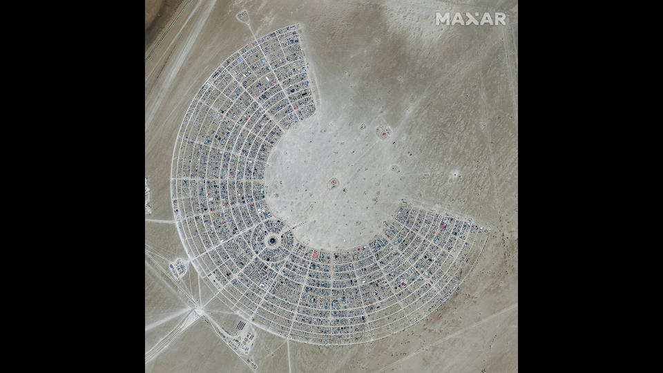 Burning Man festival from space seen by a Maxar Technologies Earth-observation satellite.