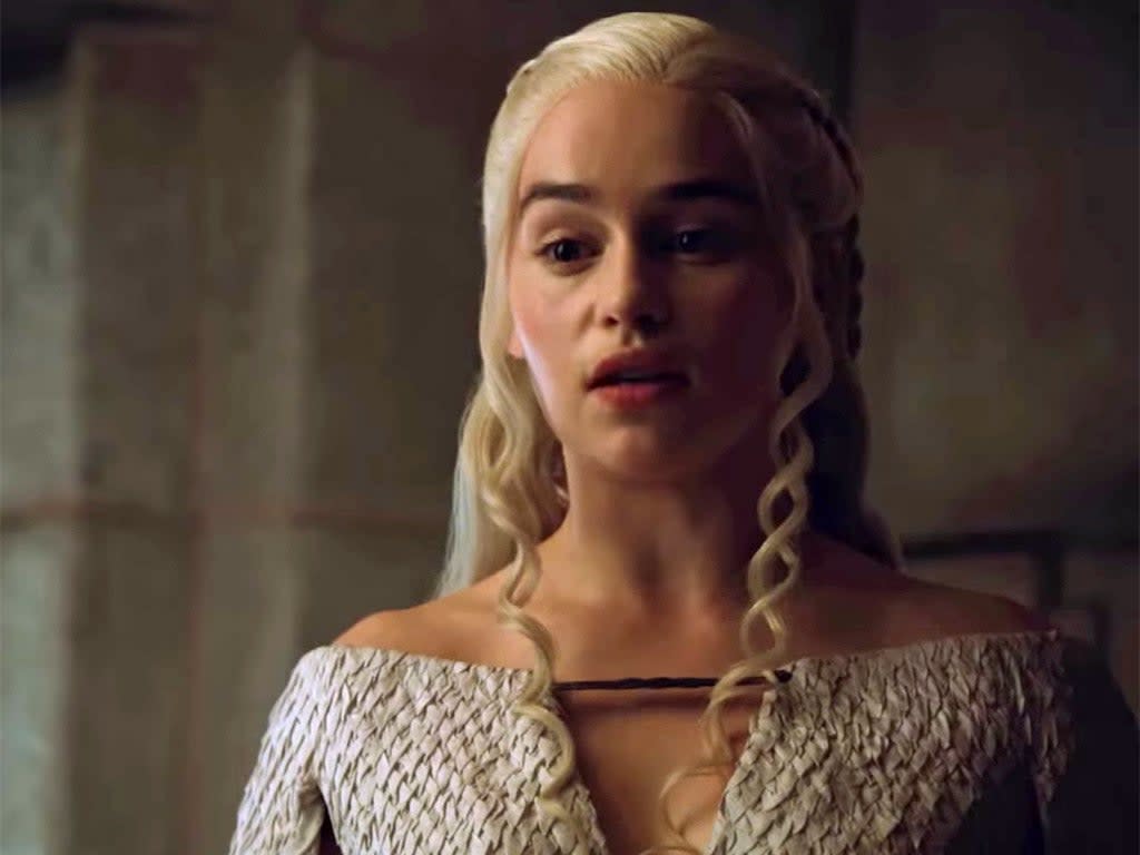 Daenyrys, Queen of Dragons, played by Emilia Clarke (HBO)