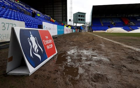 muddy pitch man utd - Credit: PA