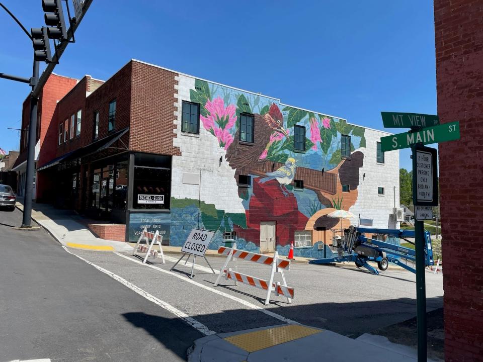 More than 200 community members responded to a survey asking what they would like to see on a mural at the corner of Mountain View and South Main Street in downtown Mars Hill, according to Kelly Spencer, an art therapy professor at Mars Hill University who organized it.