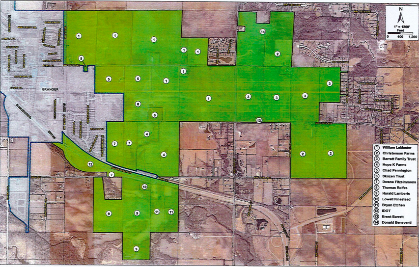 The Granger City Council approved a 1,700 acre annexation that Johnston and Polk County officials oppose. All the property owners involved want to be a part of Granger.