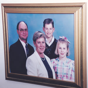 Sherri (bottom left) and Megan (bottom right) Scherer with family