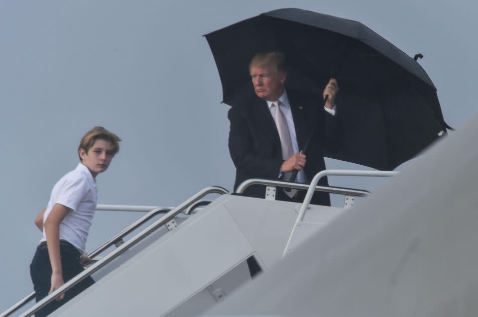 'Barron, I'm going inside. You'll be ok right?' Source: Getty
