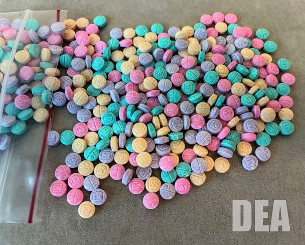 PHOTO: Rainbow Fentanyl on display. (Drug Enforcement Administration (DEA)/Flickr)