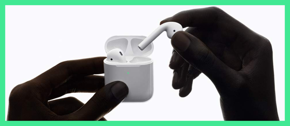 Save $68 on the Apple AirPods (second generation) with wireless charging case (Photo: Apple)