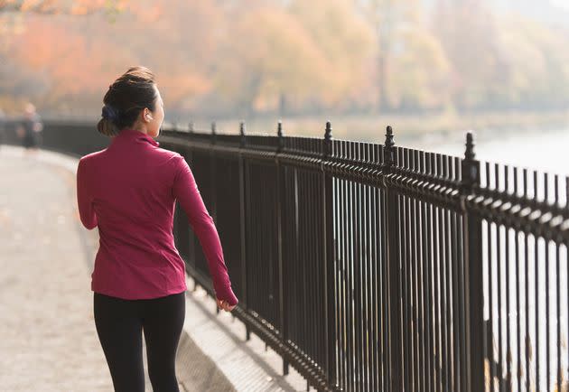 If you're looking to increase your walking speed, interval walking can be a great way to build up to that goal. (Photo: JGI/Tom Grill via Getty Images)