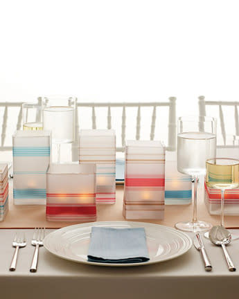 Striped Candle Centerpiece