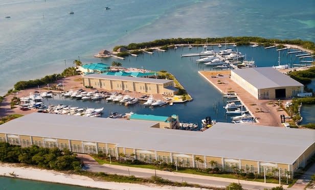 An aerial view of Key West Harbour.