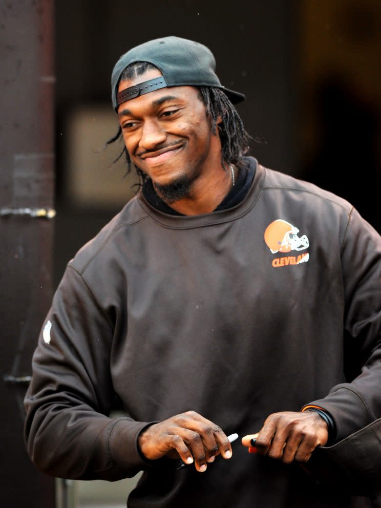 You can go see Robert Griffin III and the Cleveland Browns for as low as $19! Check out Groupon for deets. (Photo by Nick Cammett/Diamond Images/Getty Images) 